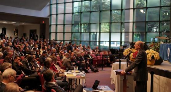 Seventh-day Adventist World Church President Ted Wilson speaks to the crowd at Annual Council. Seventh-day Adventist World Church President Ted Wilson speaks to the crowd at Annual Council.