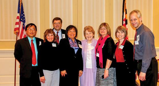 Ophelia Barizo (fifth from left) celebrates her 2017 Environmental Educator of the Year award with colleagues Andrew Lay, Collen Lay, Kim Brown, Carole Smith, Mark Walker, Janet Walker and Andrew Choi. Photo credit: Daniel Barizo Ophelia Barizo (fifth from left) celebrates her 2017 Environmental Educator of the Year award with colleagues Andrew Lay, Collen Lay, Kim Brown, Carole Smith, Mark Walker, Janet Walker and Andrew Choi. Photo credit: Daniel Barizo