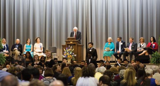 Bill Strictland reads his final Honor Class Roll Call during Shenandoah Valley Academy's 2016 Alumni weekend Bill Strictland reads his final Honor Class Roll Call during Shenandoah Valley Academy's 2016 Alumni weekend