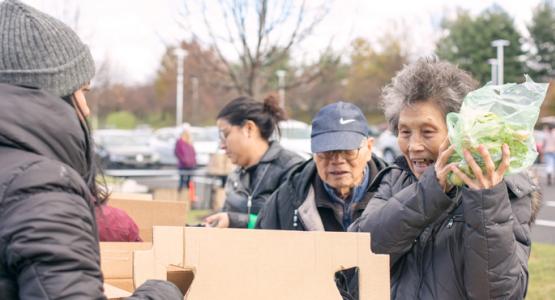 On Sunday, Nov. 19, 2017, Columbia, Maryland, residents pick up fresh produce at the North American Division of the Seventh-day Adventist Church's first Thanksgiving Produce Giveaway and Wellness Screening. On Sunday, Nov. 19, 2017, Columbia, Maryland, residents pick up fresh produce at the North American Division of the Seventh-day Adventist Church's first Thanksgiving Produce Giveaway and Wellness Screening.