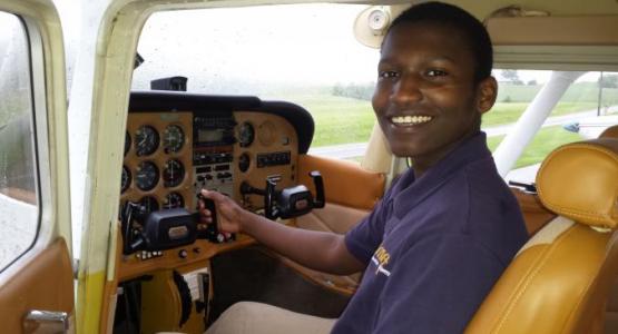 Junior David Masaka completes ground school at Blue Mountain Academy and is now beginning flight training with Training Mission Aviation. Junior David Masaka completes ground school at Blue Mountain Academy and is now beginning flight training with Training Mission Aviation.