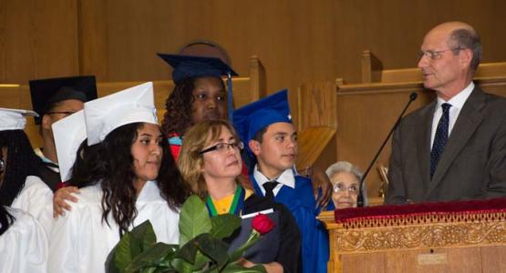 Ted N. C. Wilson speaks to John Nevins Andrews School graduates, staff and graduation guests. Ted N. C. Wilson speaks to John Nevins Andrews School graduates, staff and graduation guests.