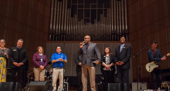 The WGTS staff welcoming listeners to the “Night of Hope.” The WGTS staff welcoming listeners to the “Night of Hope.”