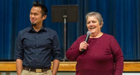 After 31 years, Beltsville's principal, Wendy Pega, is handing over the reigns to Jerson Malaguit. After 31 years, Beltsville's principal, Wendy Pega, is handing over the reigns to Jerson Malaguit.