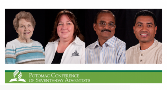 The Potomac Conference recognized (left to right) Carole Smith, Johnnie Blanton, Paulasir Abraham and Jonas Baca for the work they have done. The Potomac Conference recognized (left to right) Carole Smith, Johnnie Blanton, Paulasir Abraham and Jonas Baca for the work they have done.