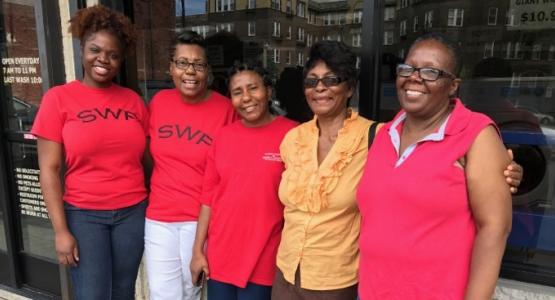 Members of the Southwest church’s laundry ministry include Johanna Peart, Dorothy Joint, Carmen Gibson, Corine Cunnison and Hazel Matthias. Members of the Southwest church’s laundry ministry include Johanna Peart, Dorothy Joint, Carmen Gibson, Corine Cunnison and Hazel Matthias.