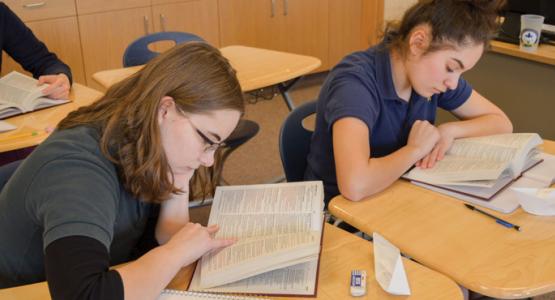 Spencerville Adventist Academy students study during Religion Class. Photo by Kelly Coe Spencerville Adventist Academy students study during Religion Class. Photo by Kelly Coe