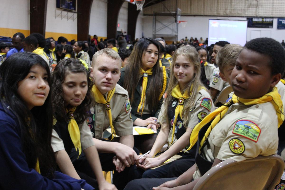 Members of the Hamburg Pathfinder club's Pathfinder Bible Experience participate in the Columbia Union PBE