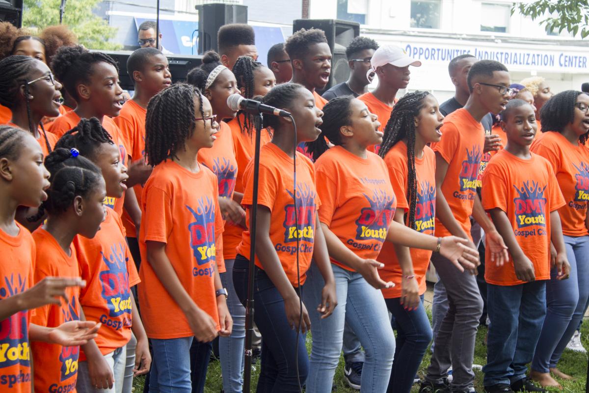 Members of the DMV Gospel Choir Perform