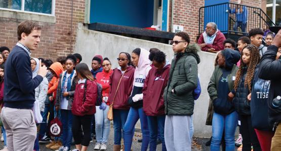 A Wider Circle representative prepares 90 TA students and 10 faculty members for community service. A Wider Circle representative prepares 90 TA students and 10 faculty members for community service.