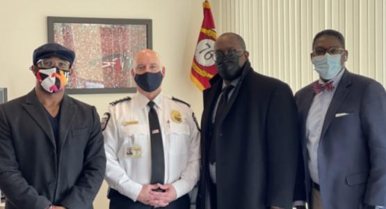 Ndubuisi Nwade, Thomas Quinlan, Columbus chief police, C. Shaun Arthur, and Keith Goodman Ndubuisi Nwade, Thomas Quinlan, Columbus chief police, C. Shaun Arthur, and Keith Goodman
